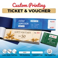 Custom Ticket & Voucher Printing | Numbering & Perforation | Lucky Draw | Event Ticket | Cash Vouche