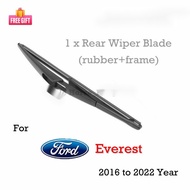 Ford Everest Rear Wiper Blade for 2016 to 2022 EVERST Car Back Window Wipers (Rubber+Frame)