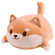 ⭐Affordable⭐New Brown Shiba Inu Dog Plush Toy Squishy Lying Cute Doggy Animal Fatty Doll Down Cotton Stuffed Sleeping Co