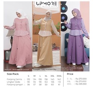 UPMORE | Gamis Upmore Haniyah Rose Tan - Brick Dust | Haniyah Taffy Mustard - Clay | Haniyah Patrici