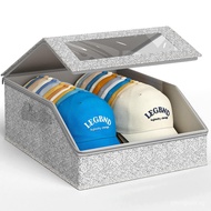 Large Capacity Hat Storage Box Zipper Box Hat Dustproof Storage Box Large Capacity Stackable Basebal