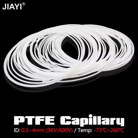 1-5M Professional PTFE F46 Tube ID 0.3-6mm High Temperature Corrosion Proof Insulated Rigid Hose for
