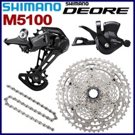 【Fast delivery】Shimano DEORE M5100 11 Speed Groupset 11-51t SL-M5100 RD-M5100-SGS LongCage CS-M5100-