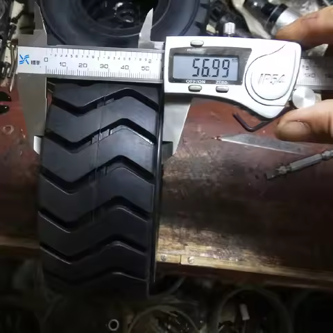 Rubber RC Loader 57mm Tires Accessories for 1/14 1/12 Tamiya RC Dump Truck RC Bulldozer Carbolite Ex