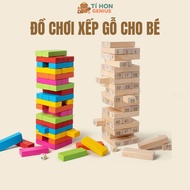 Wooden Pulling Toy 48 Big Size Bars, Colorful Wooden Pulling Set, Counting Numbers, 100% Machined Wo