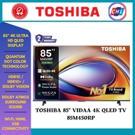 TOSHIBA 85" VIDAA 4K QLED TV 85M450RP