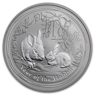 2011 Perth Mint Australia Lunar Rabbit 1 oz .999 Silver Coin BU (Series II) 1oz