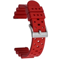 Ventilated FKM Rubber Watch Strap Quick Release Soft Durable Fluororubber Watch Band 18mm 20mm 22mm 