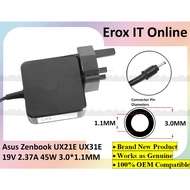 Asus Square Type ADP-45AW A Zenbook UX21 UX21E UX31 UX31E UX31K UX32 ADP-45AW A Asus 19V 2.37A 45W 3