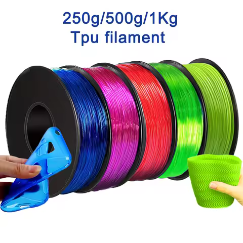 3D Printer Filament 1.75mm 250g TPU 3D Plastic Printing Filament Flexible Filament Printing Material
