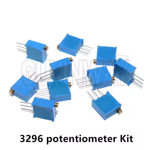 10PCS 3296 potentiometer Kit High Precision 3296W Variable Resistor 100R -1M 200R 500R 1k 2k 5K 10K 