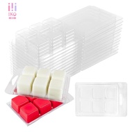 30pcs Wax Melt Container Clamshell Packaging Mold Box 6 Cavity Clear Plastic Cube Tray Wax Melt Clam