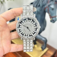 [Super Flash Super Luxury] Dubai Brand Time Comes to Run Full Disc Rhinestone Dial Turnable Men Wome