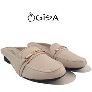 Gisa Women Slip-On Round Toe Mules Shoes - Almond/Black NKGS4189