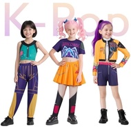 Kids Cosplay Costume – Demon Slayer, Kpop, Fantasy Roleplay, Halloween Party Outfit Kpop Demon Hunte
