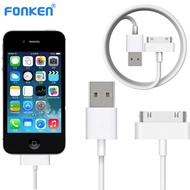 Fonken 30 Pin USB Cable for i-Phone 4S 4 3GS i-Pad 1 2 3 i-Pod Charger Cable Fast Charging Data Sync