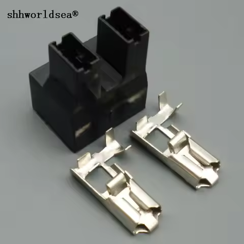 shhworldsea 1sets 2pin h7 h2 bulb socket 6.3mm Connector HID Automotive Connector Auto Socket Busses
