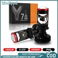 [2PCS]Y7D LAMPU LED MOBIL MOTOR H4 MINI PROJEKTOR PROJIE Y7D ORIGINAL SUPER TERANG