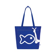 Túi tote vải nữ DKMV màu đỏ đen xanh biển hồng sức chứa lớn thiết kế có dây rút đáng yêu Drawstring