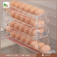 [Perfeclan2] Egg Dispenser Auto Storage Container Egg Holder for Refrigerator for Countertop Refrigerator Fridge Door