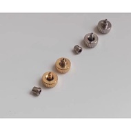 1 Piece Steel Screw Down Threaded Watch Crown 4.0mm-7.0mm Head Diameter Tap 0.9mm with Case Tube 2.2