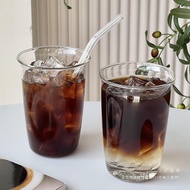 Coffee shop-style high borosilicate glass cup, coffee cup, cold drink cup, simple water cup