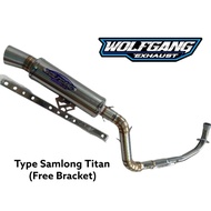 Samlong Cobra Stainless Titan Original Wolfgang Exhaust for vario, aerox, nmax Motorcycles mio, pcx,
