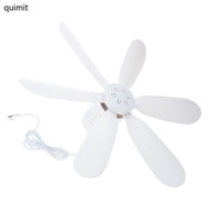 QUIM USB Mini Small Ceiling Fan Quiet USB 5V 5W Hanging Fan for Dorms Outdoor Tent