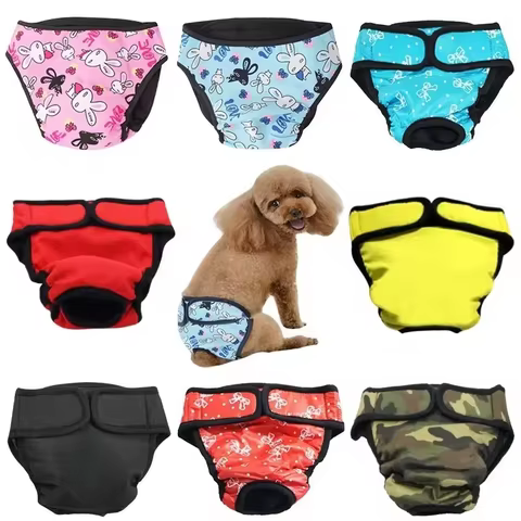 Dog Physiological Pants XS-XXL Diaper Sanitary Washable Female Dog Shorts Panties Menstruation Under