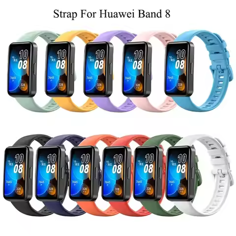 Silicone Strap for Huawei Band 8 Smart Watch Replacement Wristband Soft TPU Sport Bracelet for Huawe