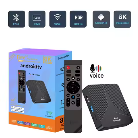 TV98 ATV RK3518 TV Box Wifi6 BT5.0 8K 4K HD Voice remote Smart 4G 5G Android 14 iptv Set Top Box PK 