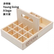 [Customized Logo]21 Grids Portable Essential Oil Wooden Box doterra Display Stand Aromatherapy Stora