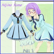 yu3 Aikatsu Stars Nijino Yume blue school uniform dress cosplay cloth Halloween party costume