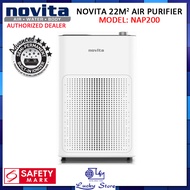 NOVITA NAP200 PURICLEAN™ AIR PURIFIER, 22m² COVERAGE, COMPACT, HEPA TYPE FILTER, 1 YEAR WARRANTY, NAP 200