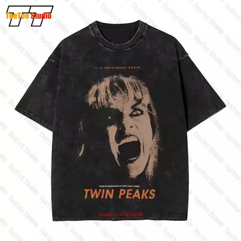 Twin Peaks Laura Palmer Vintage Oversized T-Shirt Fire Walk With Me Y5Z3