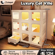 Rumah kucing Cat villa with litter box cat villa house large cat villa 猫笼 cat tree 猫砂盆