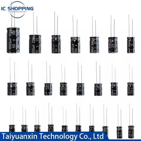 10V 16V 25V 35V 50V 63V Aluminum Electrolytic Capacitor 2.2 3.3 4.7 10 22 33 47 100 220 330 470 1000