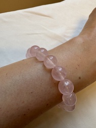 天然粉水晶手錬手串 11mm Rose Quartz bracelet,bracelets, ring,rings,earring,earrings,necklaces,pendant,necklac