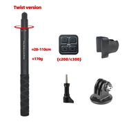 ไม้เซลฟี่1.1เมตรสำหรับหนึ่ง X/ X2/X3 SJCAM C100/C200/C300กับคลิปรีโมท Gopro กล้องแอคชั่นแคมเมราขยายท