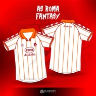 AS Roma Fantasy White Jersey Ultra PremiumORANGE – Dryfit Elite, Retro Look Classic & ELEGAN | Izun 