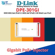 D-Link 1-port Gigabit 802.3af PoE & 802.3at PoE+ Injector DPE-301GI