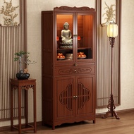 Guanyin Buddha Cabinet, Altar Standing Offering Table - Home Worship Shrine for God of Wealth & Budd