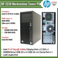 [USED] HP Z230 Tower PC Intel i7-4770 @ 3.4GHz 8GB RAM 256GB SSD+1TB HDD