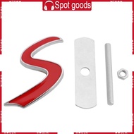 WIN 3D Metal S Front Grille Badge Emblem Decal For Mini for Cooper R50 R52 R53 R56 R