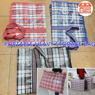 Portable STORAGE BAG PLASTIC BAG THICK HEAVY DUTY BIG SIZE 70x50x25cm BEG GUNI LAUNDRY BAG TEBAL REC