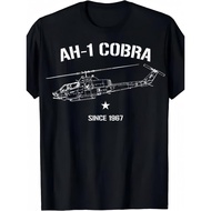 Super Cobra AH-1 Shirt Vintage Huey Military Helicopter Tee T-Shirt, Helicopter Black Cotton T-Shirt