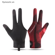 FF 1pc Left Hand Billiards Glove Three Finger Snooker Billiard Glove Non Slip Stickers Elasticity Bi