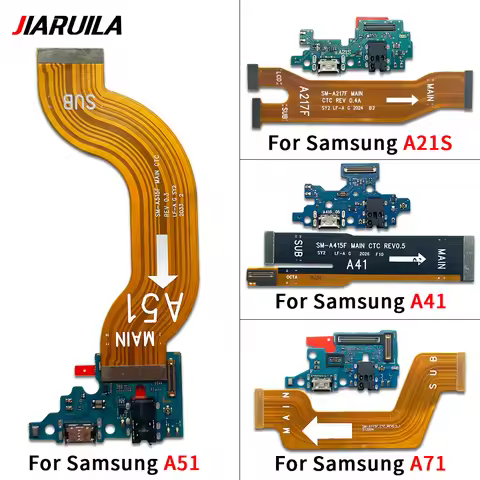 For Samsung A21S A31 A41 A51 A70 A71 USB Charging Port Mic Microphone Connector Main Motherboard LCD