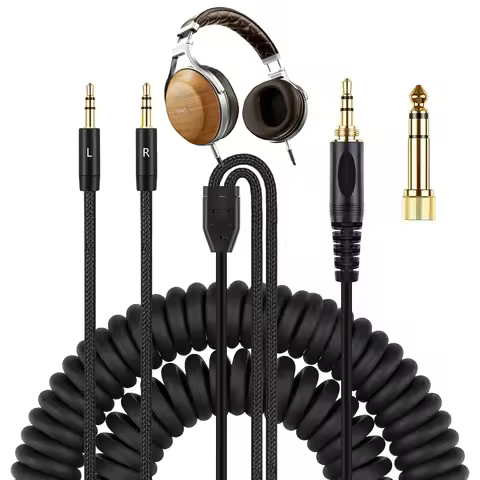 V-MOTA AHD5200 Audio Cable (Dual 3.5mm Plugs Version) Compatible with Denon AH-D9200 AH-D5200 AH-D72