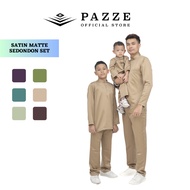 [Satin Matte] Pazze Baju Melayu Modern SlimFit - Darkpurple DustyGreen MintGreen SageGreen OliveGree